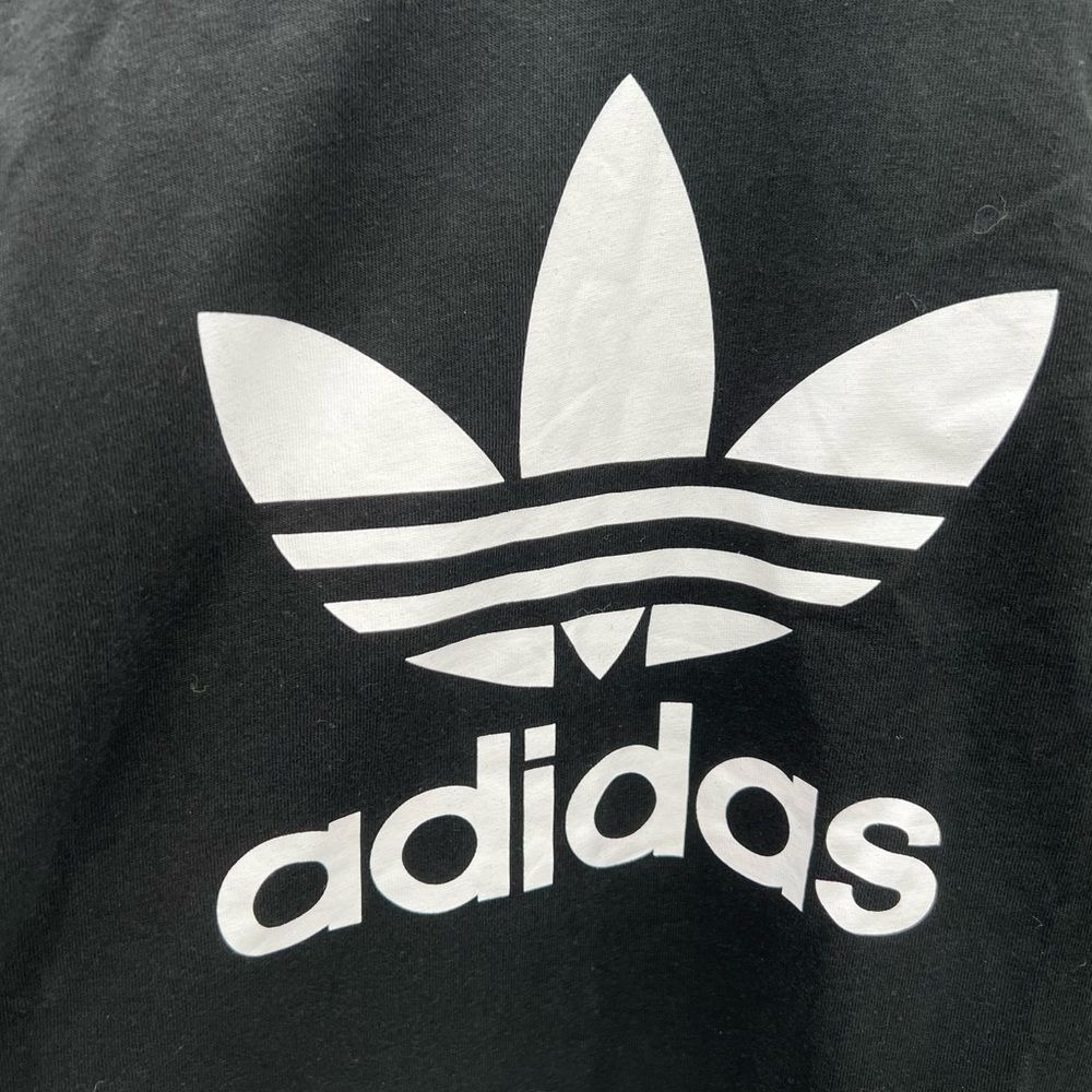 Adidas Originals Mens Trefoil T-Shirt Black White Graphic Logo Tee H06642 M - Picture 2 of 7